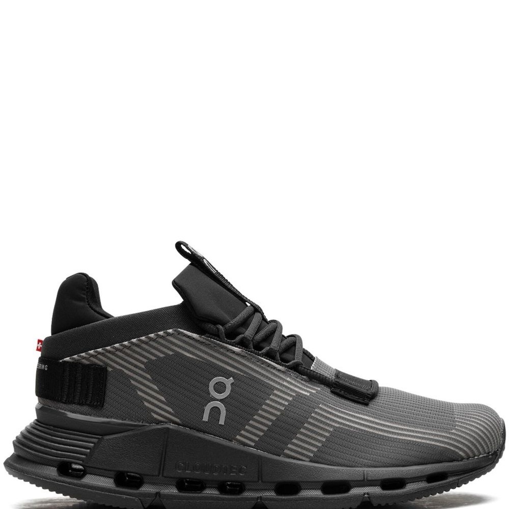 On Running Black and Gray Sneakers Lightweight Performance Design